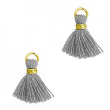 Mini Quaste Ibiza Style 1cm Gold-anthracite